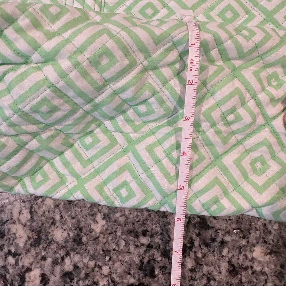 NWT-Quilted Koala large geometric shape quilted double strap tote, green or pink - Picture 11 of 15